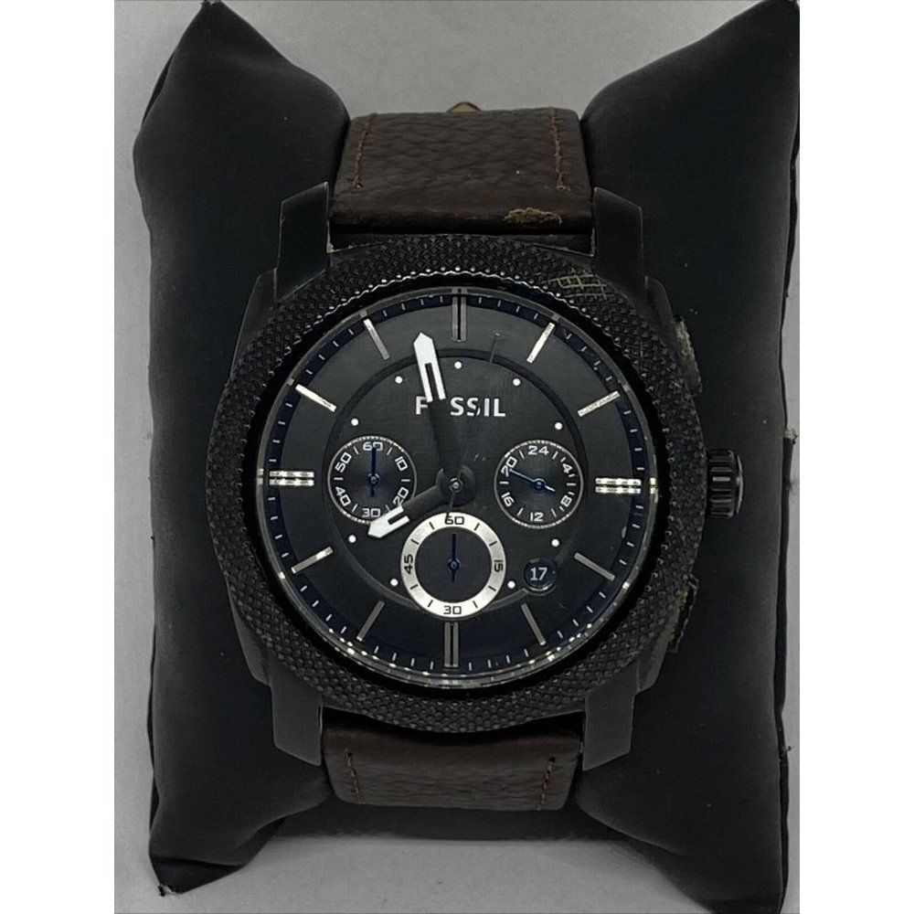 Fossil FS4552 Men's Brown Leather Analog Black Dia